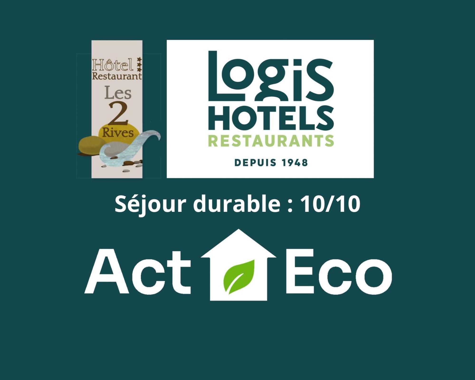 Logis Hotel Restaurant Les 2 Rives - A75, En Bordure De Riviere 班纳萨克 外观 照片